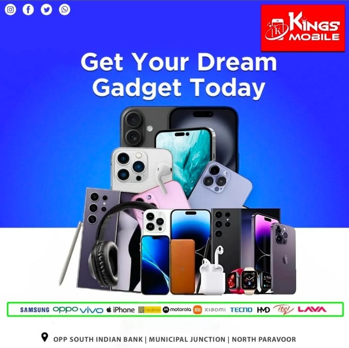 Mobile Store North Paravur,Mobile Phone Service North Paravur,Kings Mobile 