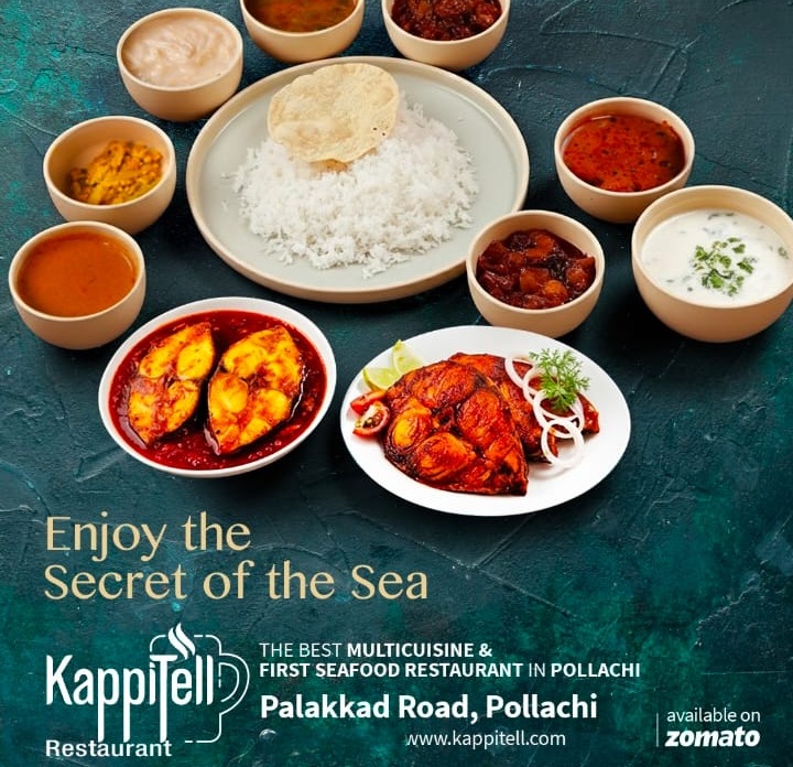 Multi cuisine restaurant pollachi,Cafe pollachi,Seafood restaurant pollachi,Kappitell Restaurant