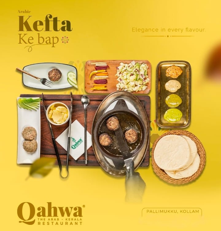 Restaurant pallimukku kollam,Arabic and Turkish Cuisine pallimukku kollam,Qahwa Restaurant 