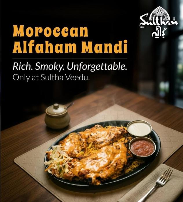 Multi cultural Fusion Restaurant Aluva Ernakulam, Delicious food avilability in Aluva, Moroccan Mandi in Aluva, Sulthan Veedu Restaurant 