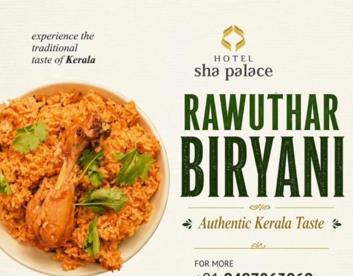  Food Delivery Vadakkencherry Palakkad, Restaurants in Vadakkencherry Palakkad, Hotel Sha Palace 