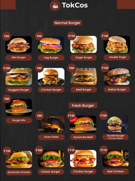 Burger Mathafi Koduvally , Coz loded Falooda Malba in Elettil Vattoli , Food delivery Koduvally Balussery, ​Tokcoz Cafeteria 