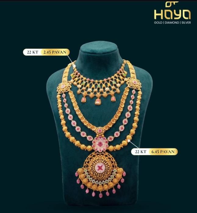 Gold Diamonds Silver Jewlery Kasaragod, Light weight collection jewellers Kasaragod, Haya Gold and Diamonds  