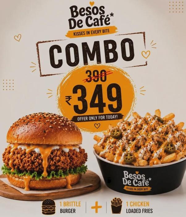 ​Besos De Cafe Kulappully, Premium cake shop Kulappully, Burger pizza Pasta and Pastries at Kulappully , Food delivery 