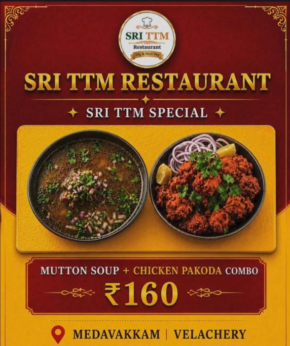 Restaurant in Medavakkam Chennai, Restaurant in Velachery Chennai, Parking Facilily Restaurant Medavakkam and Velachery Chennai,  Sri TTM Restaurant 