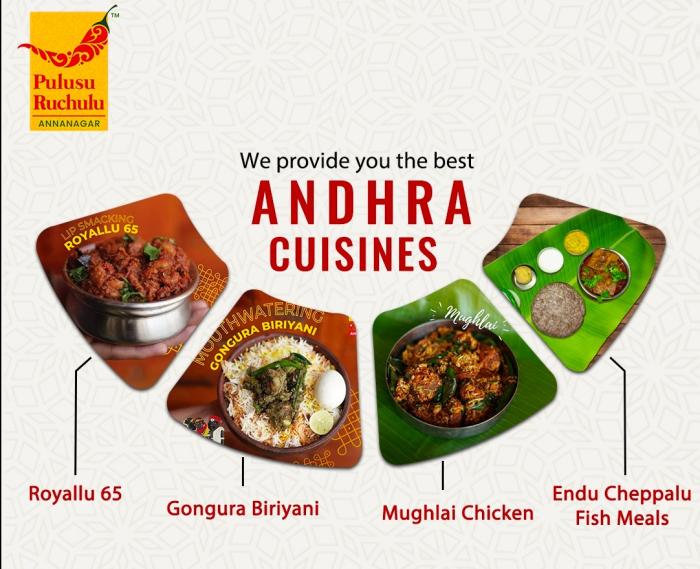 Andhra restaurant in anna nagar chennai, Andhra cuisine in anna nagar chennai, Pulusu Ruchulu 