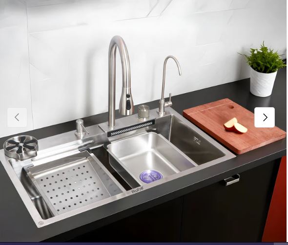 Ruhe Nano Smart Kitchen Sink (30 x 18 x 9 Inches) Silver affordable price sale in calicut, Calicut Traders