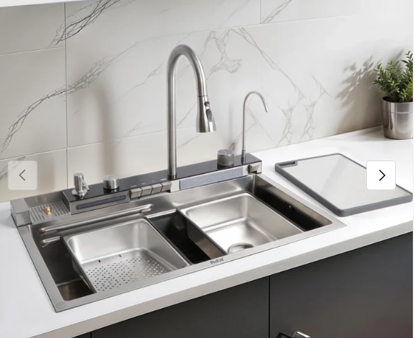 Ruhe Piano Smart Kitchen Sink (30 x 18 x 9 Inches) Silver sale in calicut, Calicut Traders