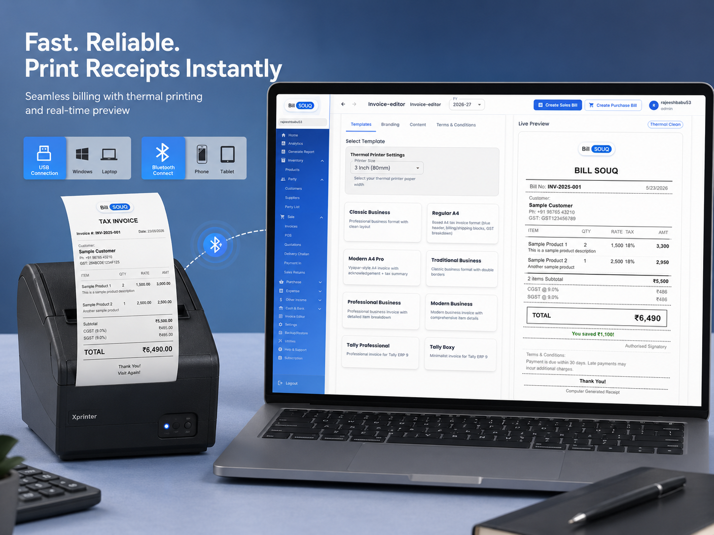 Billing software in Kerala, best billing software in Kerala, ERP Software in Kerala, Super market billing software in Kerala,BILL SOUQ  ERP SOFTWARE 