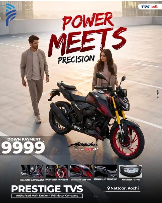 TVS dealership in nettoor kochi,Authorized TVS dealer in nettoor kochi,motorcycles  scooters sales in nettoor kochi,Prestige TVS Kochi