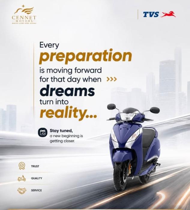 TVS dealer in nadapuram  purameri,Authorized TVS dealership in  nadapuram purameri,Cennet Motors 