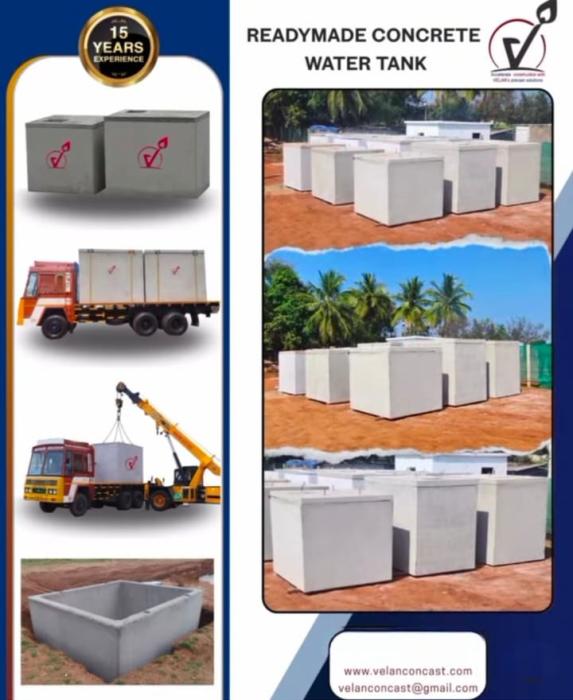 Precast concrete tanks in coimbatore,Precast water tanks in coimbatore,Precast concrete septic tanks in coimbatore,Velan Concast 